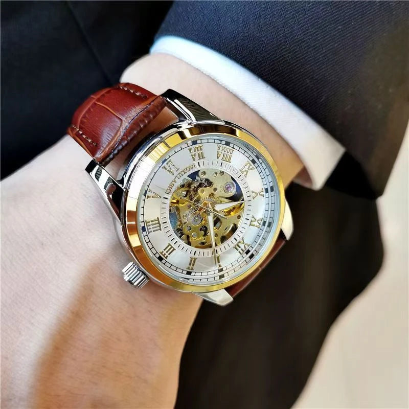 [Automatic Mechanical Watch for Men] Stylish, High-End and Light Luxury Men's Automatic Mechanical Watch, Suitable for Business and Casual Wear
